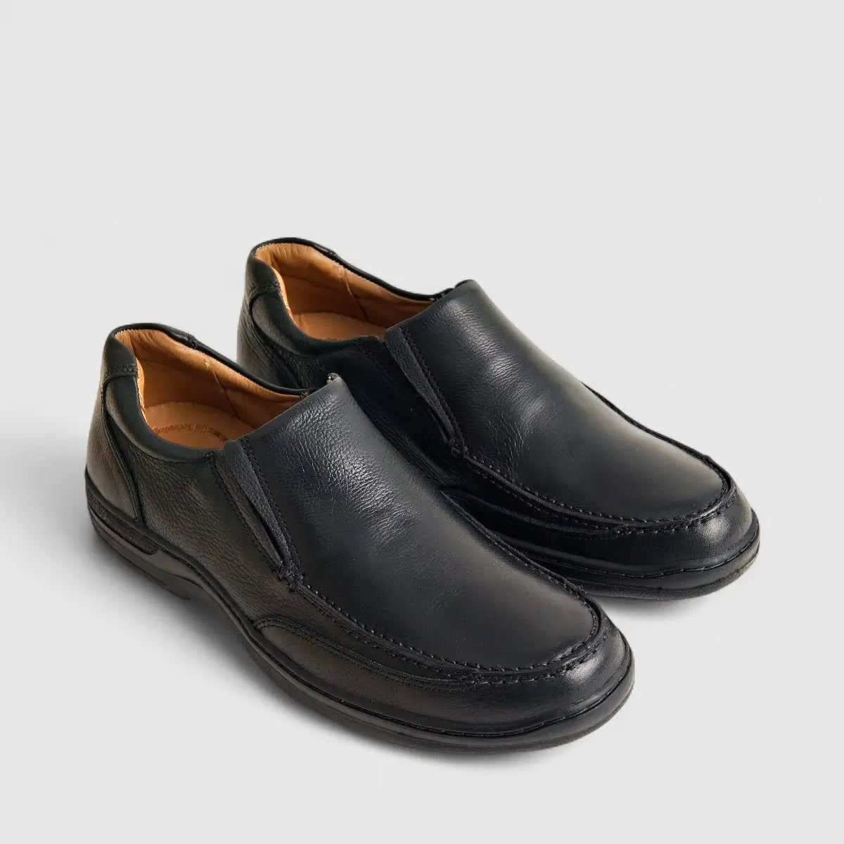 Anatomic Leather Comfort Slip On Black 101008 AN133 Slip-ons | familyshoecentre