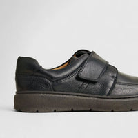 Anatomic Leather Comfort Velcro Slip On Black 727270 AN129 Slip-ons | familyshoecentre