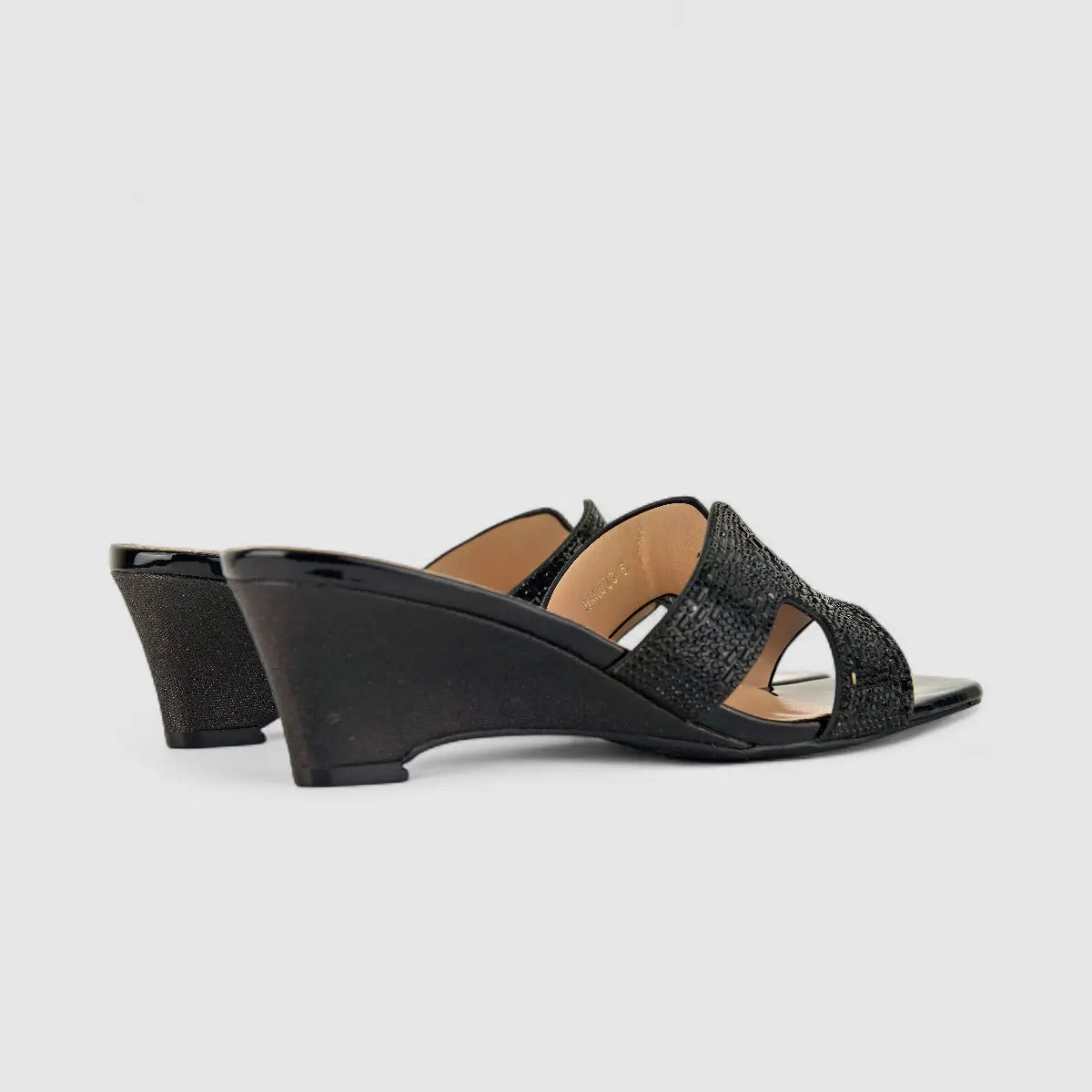 Bulbul Ladies Evening Wedge HAR038 Black