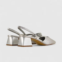 Bulbul Ladies Evening Block Heel HAR039 Pewter