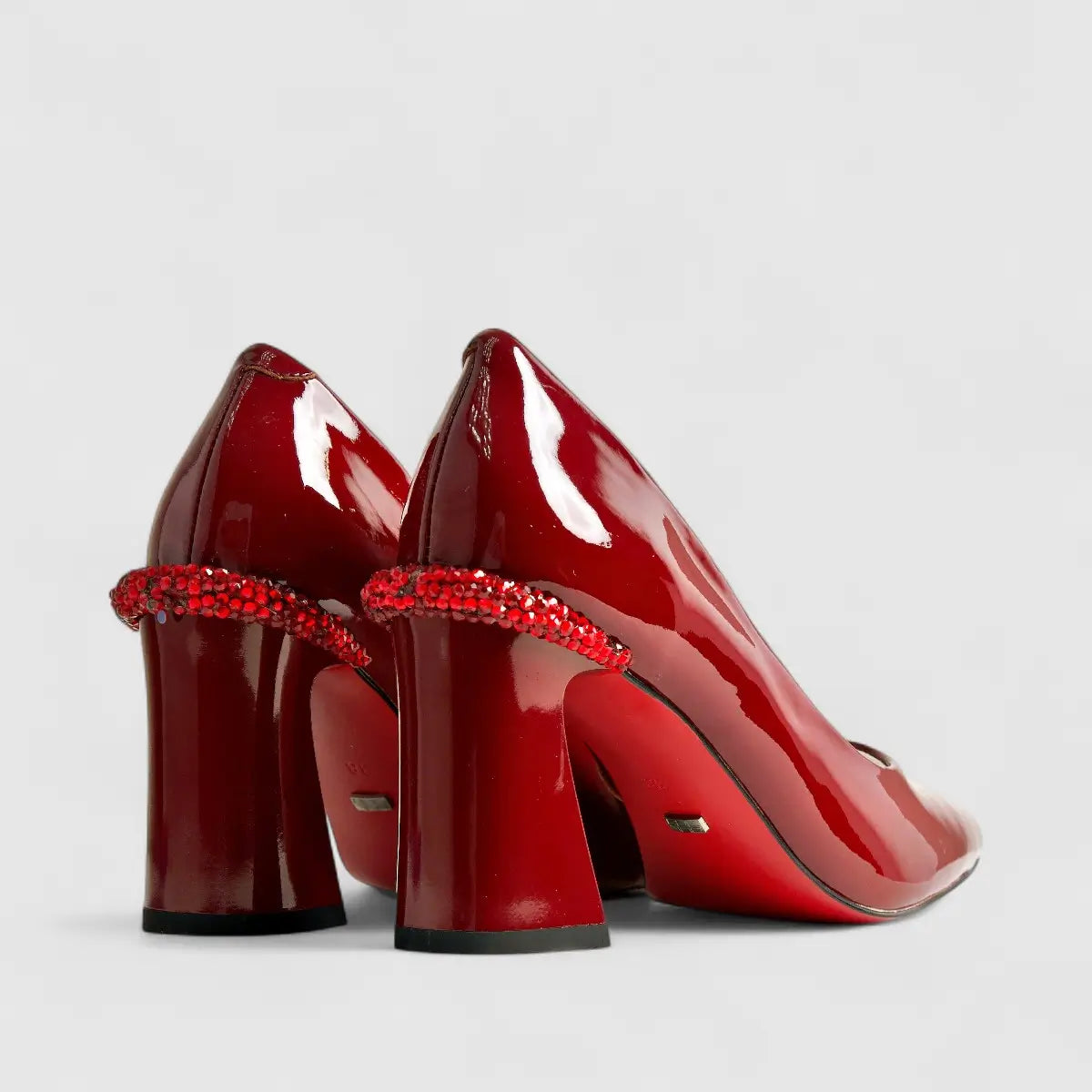 Bulbul Leather Heel Shoe Burgandy LAR6034 Heels | familyshoecentre