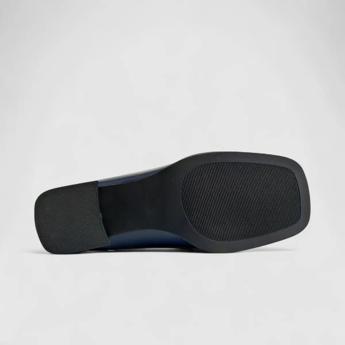 Bulbul Ladies Block Heel Comfort Shoe Blue SCR11-07 Heels | familyshoecentre