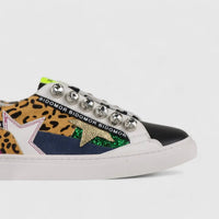 Morbido Ladies Leather Statement Sneakers Black BIL011 Sneakers | familyshoecentre