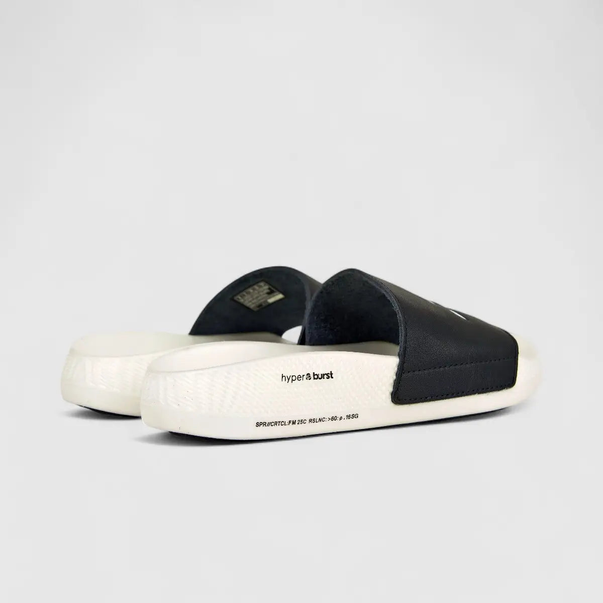 Skechers Ladies Comfort Hyper Slide 130022 Black/White SW65