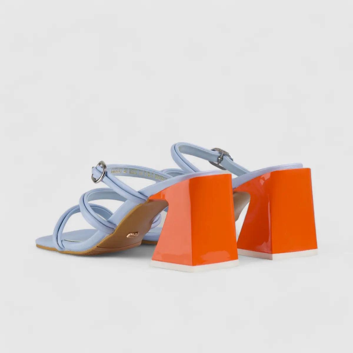 Bulbul Block Heel Sandal Blue CAR5017 Heels | familyshoecentre