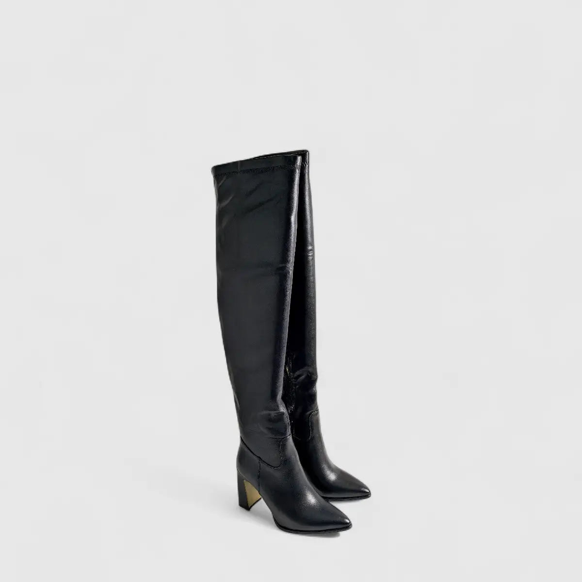 Bulbul Heel Long Boot Black CAR5039