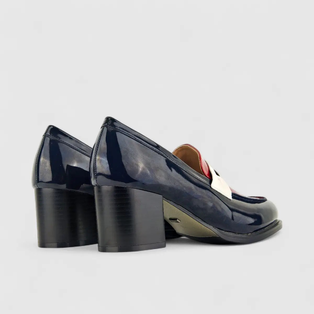 Bulbul Ladies Loafer CAR-020 Navy/Red/White