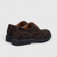 Formales Men's Suede Chunky Sole Lace Up FY266001 Coffee FD12