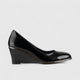 Bulbul Leather Wedge Black LAR6003 Wedges | familyshoecentre