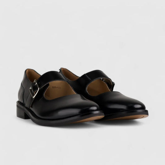 Morbido Leather Moc Pump Loafer Black NSH500-15