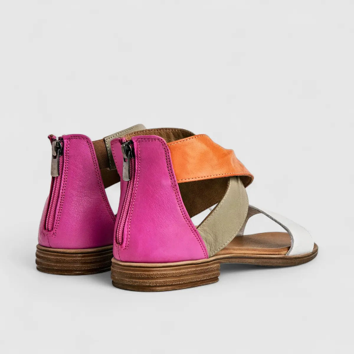 Dimato Ladies Leather Comfort Sandal 002.8548 Multi DS232