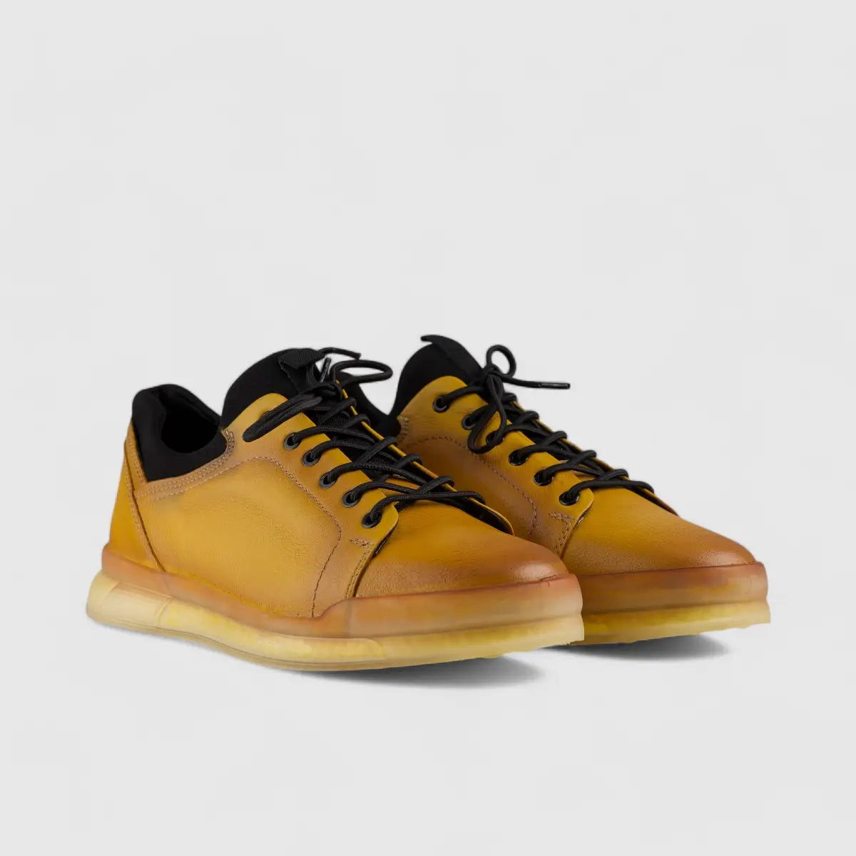 Bulletti Lace Up Sneaker Yellow 17374 Sneakers | familyshoecentre