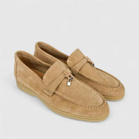Bulletti Ladies Suede Loafer W2406080 Khakhi BL4 Loafers | familyshoecentre