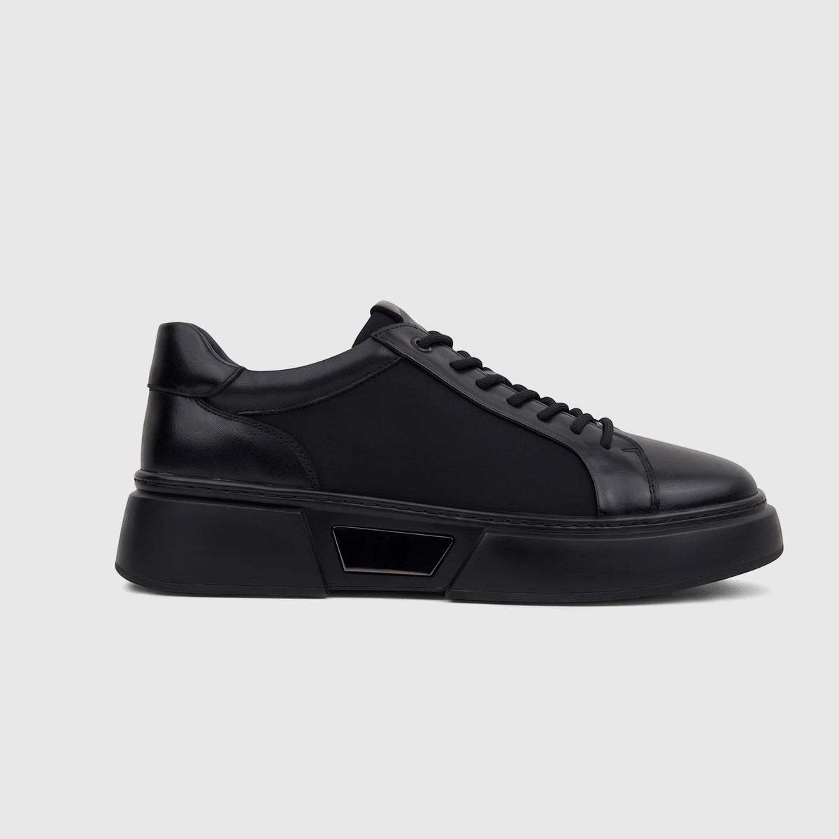 Babucci Men's Leather Sneaker K13050401-1 Black BAB039