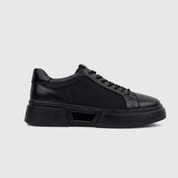 Babucci Men's Leather Sneaker K13050401-1 Black BAB039