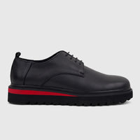 Babucci Men's Leather Chunky Sole Lace Up K25BX0424-2 Black BAB034