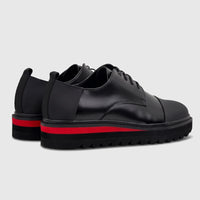 Babucci Men's Leather Chunky Sole Lace Up K25LC351B-2 Black BAB035