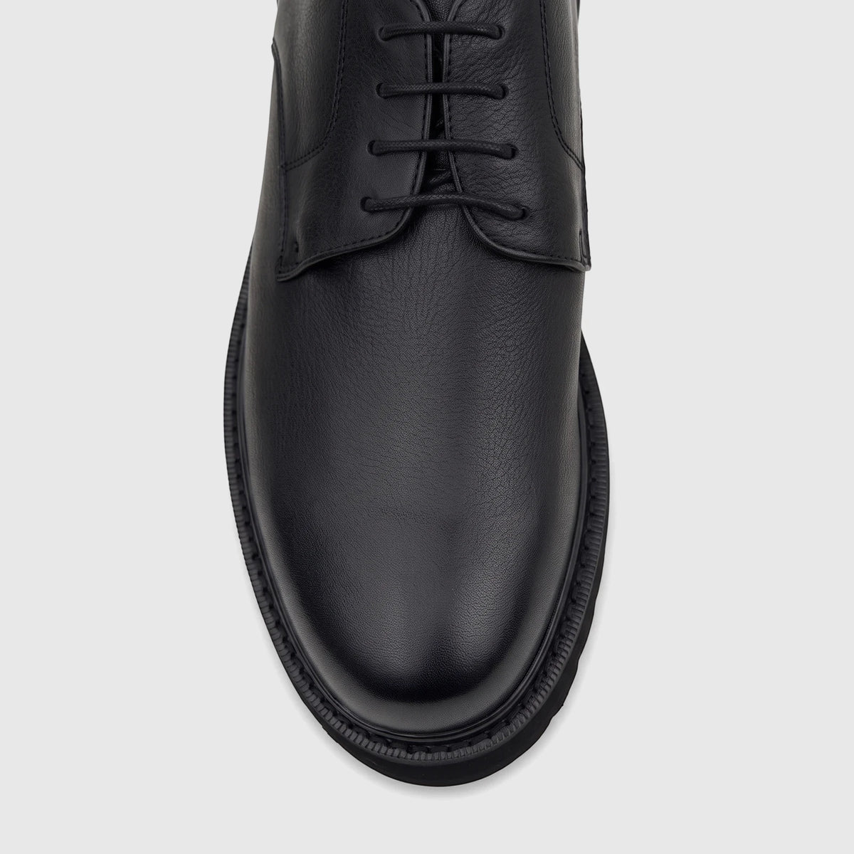Babucci Men's Leather Chunky Sole Lace Up K25BX0424-2 Black BAB034
