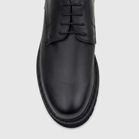 Babucci Men's Leather Chunky Sole Lace Up K25BX0424-2 Black BAB034