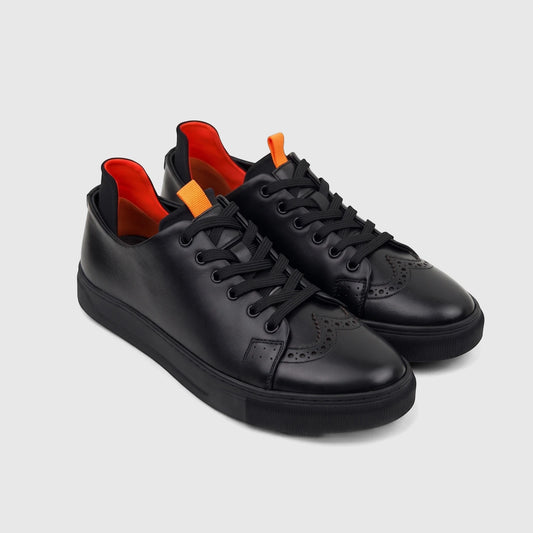Babucci Men's Leather Sneaker K13A1R230-1A Black BAB040