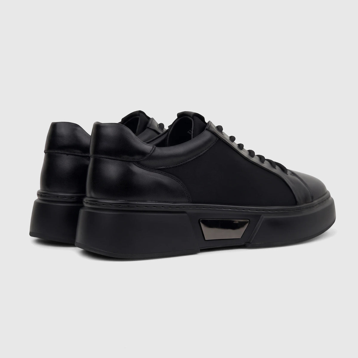 Babucci Men's Leather Sneaker K13050401-1 Black BAB039