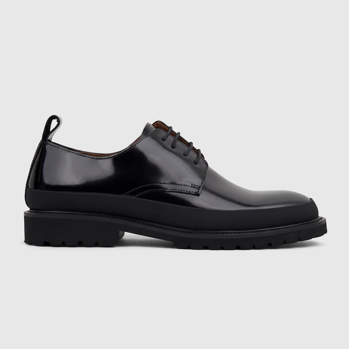 Babucci Men's Leather Chunky Sole Lace Up K27BX2028-45A Black BAB038