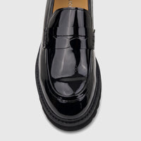 Babucci Men's Leather Chunky Sole Slip On K254549 Black Patent BAB037