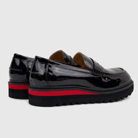 Babucci Men's Leather Chunky Sole Slip On K254549 Black Patent BAB037