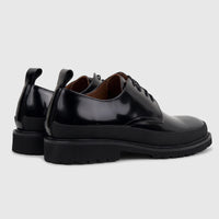 Babucci Men's Leather Chunky Sole Lace Up K27BX2028-45A Black BAB038