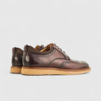 Babucci Men's Casual Leather Lace Up K0582075-5A BAB017 Wine