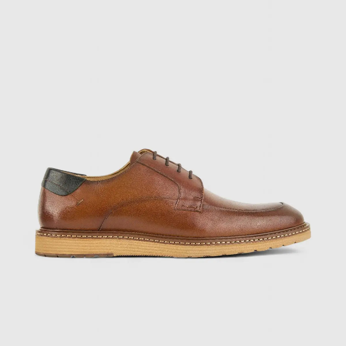 Babucci Men's Casual Leather Lace Up K0582075-2A BAB019 Tan