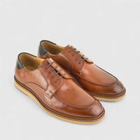 Babucci Men's Casual Leather Lace Up K0582075-2A BAB019 Tan