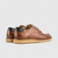 Babucci Men's Casual Leather Lace Up K0582075-2A BAB019 Tan