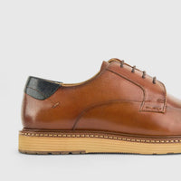 Babucci Men's Casual Leather Lace Up K0582075-2A BAB019 Tan