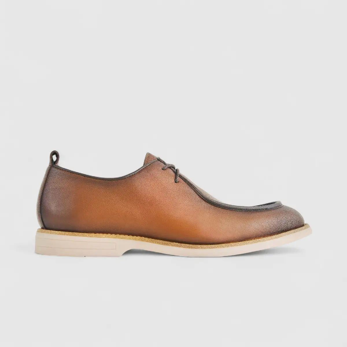 Babucci Men's Casual Leather Lace  Up K27BX05130-B BAB001 Tan
