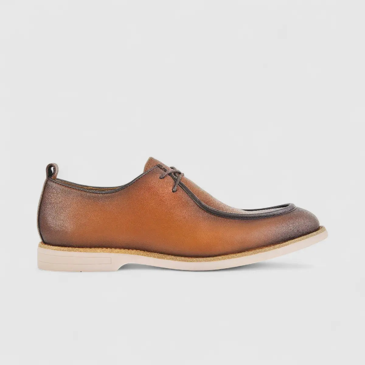 Babucci Men's Casual Leather Lace  Up K27BX05130-B BAB001 Tan