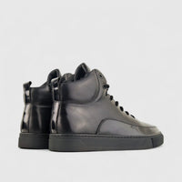 Babucci Men's Leather Hi Top Sneaker B131688L38-1 BAB029 Black