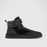 Babucci Men's Leather Hi Top Sneaker B282199H-2A BAB031 Black