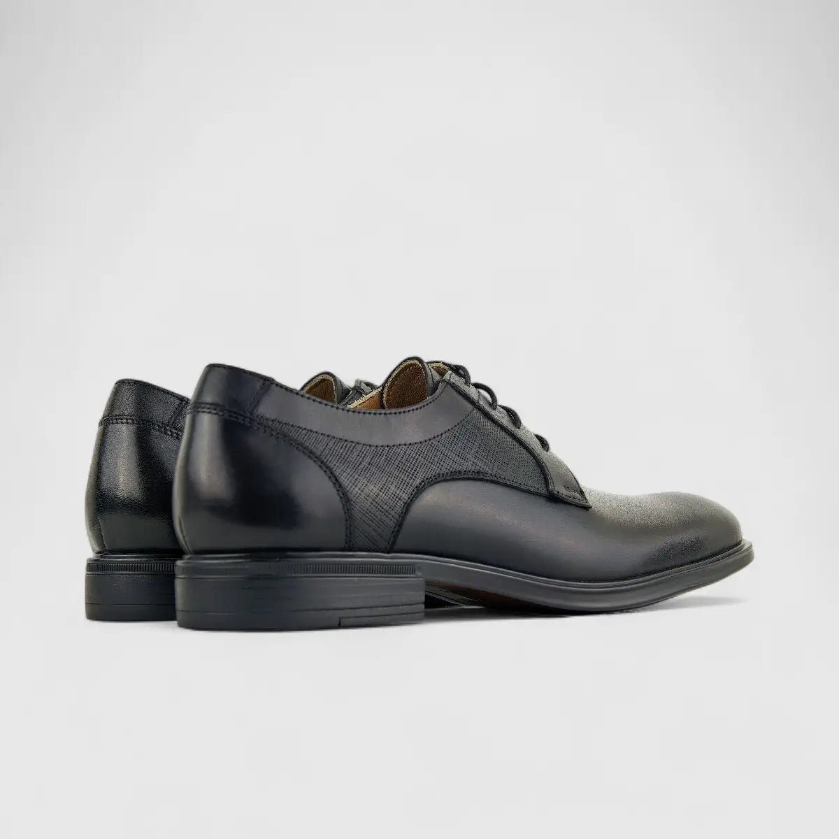 Babucci Men's Leather Lace Up K1834-C18A BAB006 Black