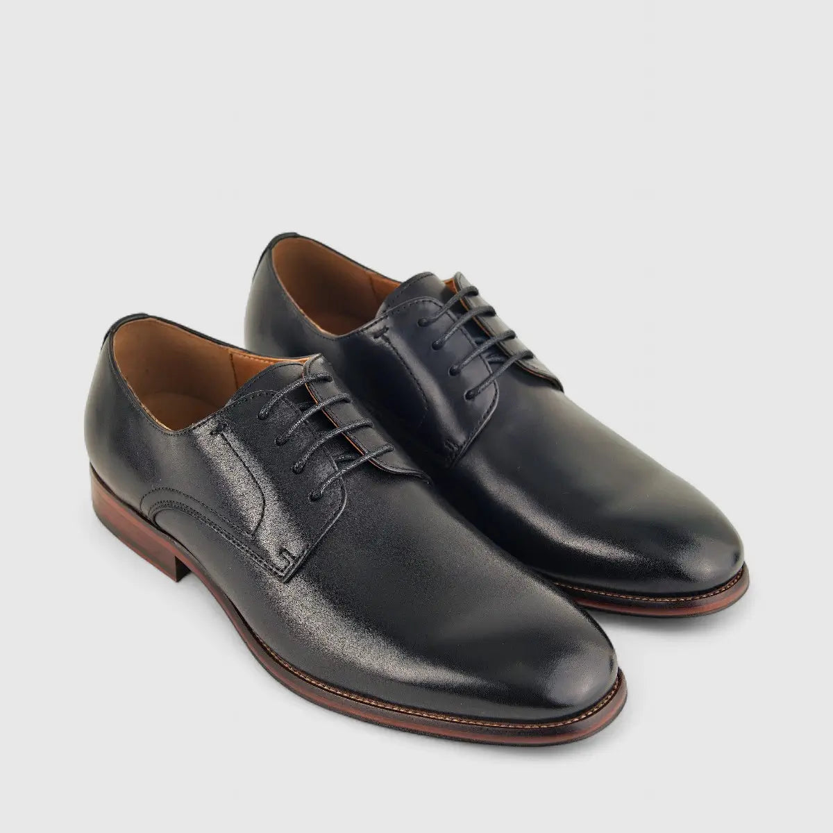 Babucci Men's Leather Lace Up K272336-6-3A BAB009 Black