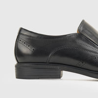 Babucci Men's Leather Slip On K1834-C12A BAB007 Black