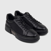 Babucci Men's Leather Sneaker K13050401-1 Black BAB039