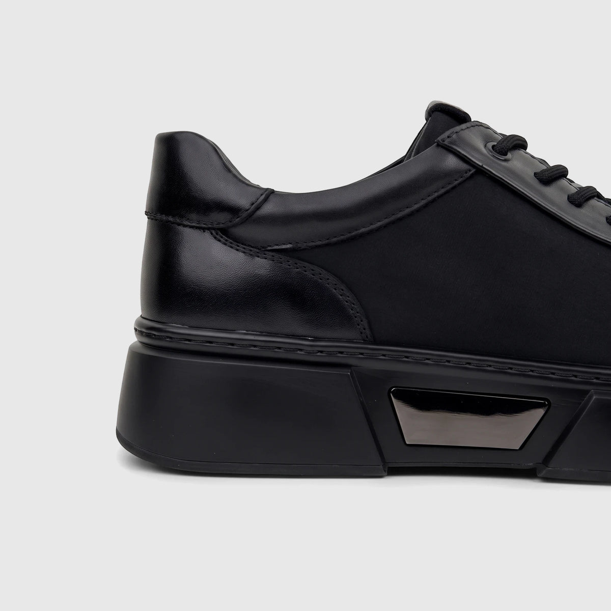 Babucci Men's Leather Sneaker K13050401-1 Black BAB039