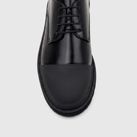 Babucci Men's Leather Chunky Sole Lace Up K25LC351B-2 Black BAB035