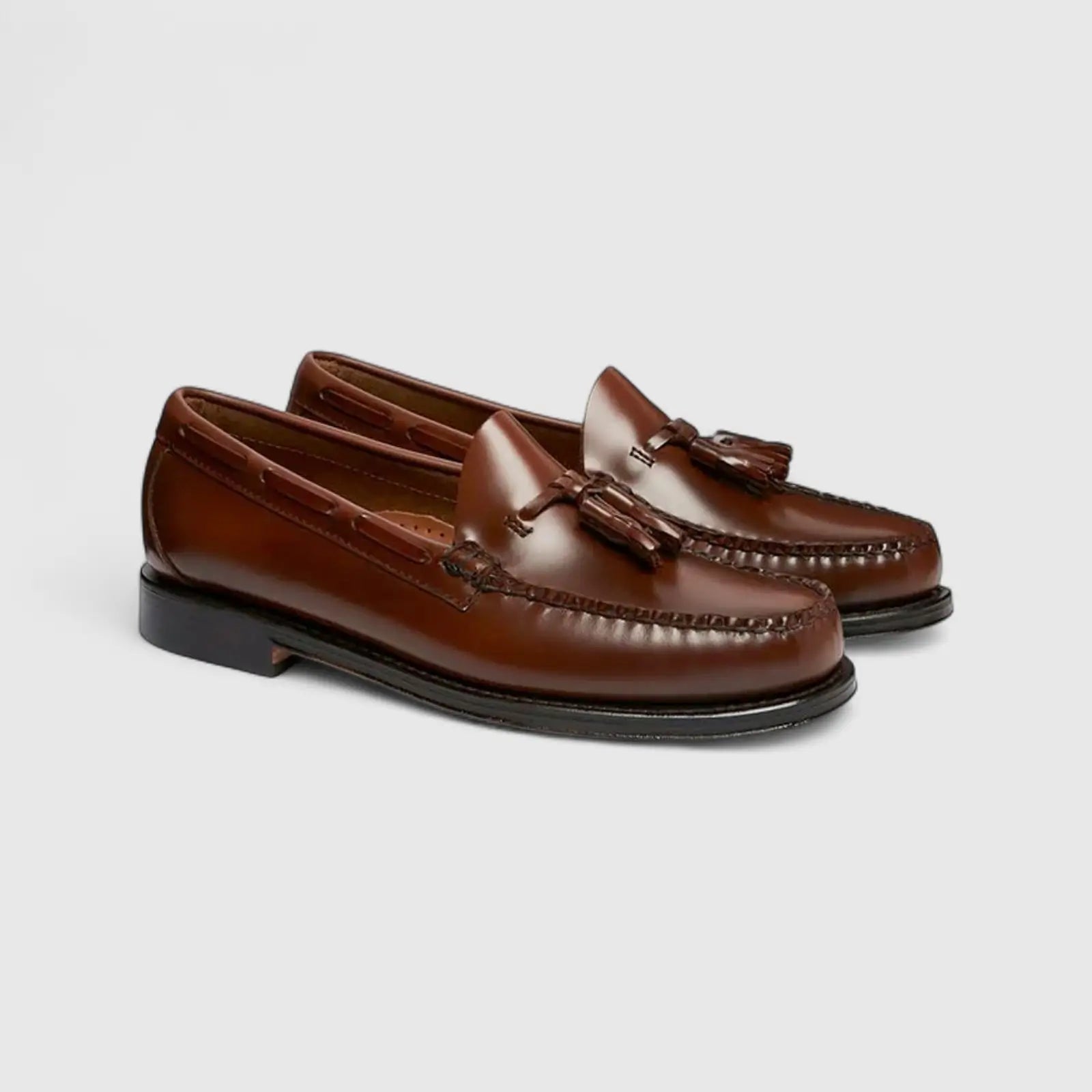 Bass Men's Loafer Weejun Larkin Moc Tassel BA11015E Mid Brown BF11