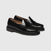 Bass Men's Loafer Weejun Step Larson Moc Penny BA11610A Black BF1