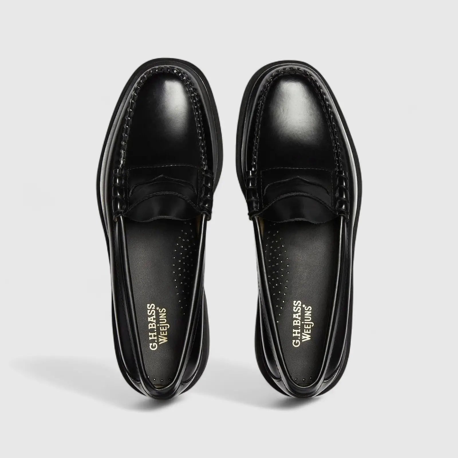 Bass Men's Loafer Weejun Step Larson Moc Penny BA11610A Black BF1