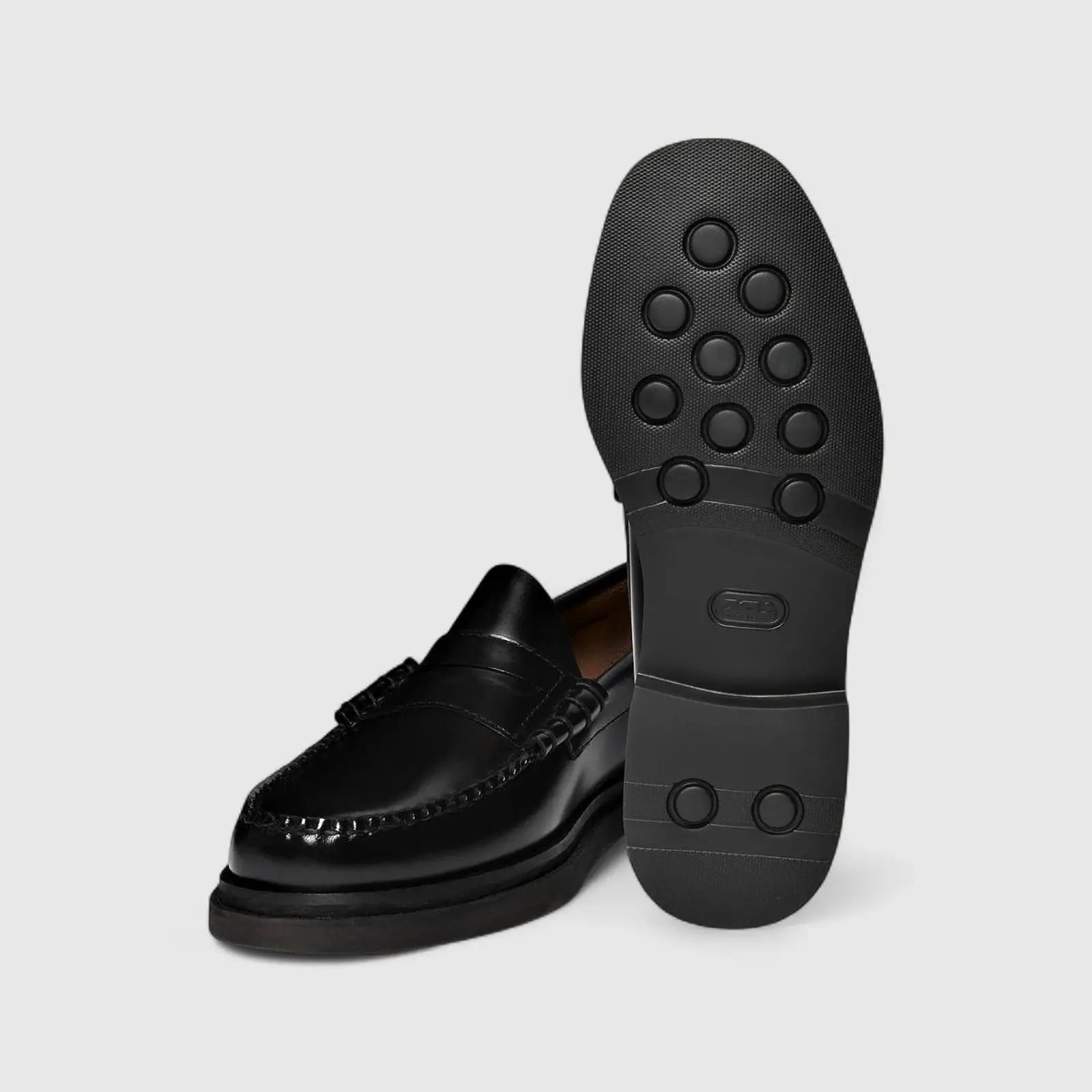 Bass Men's Loafer Weejun Step Larson Moc Penny BA11610A Black BF1