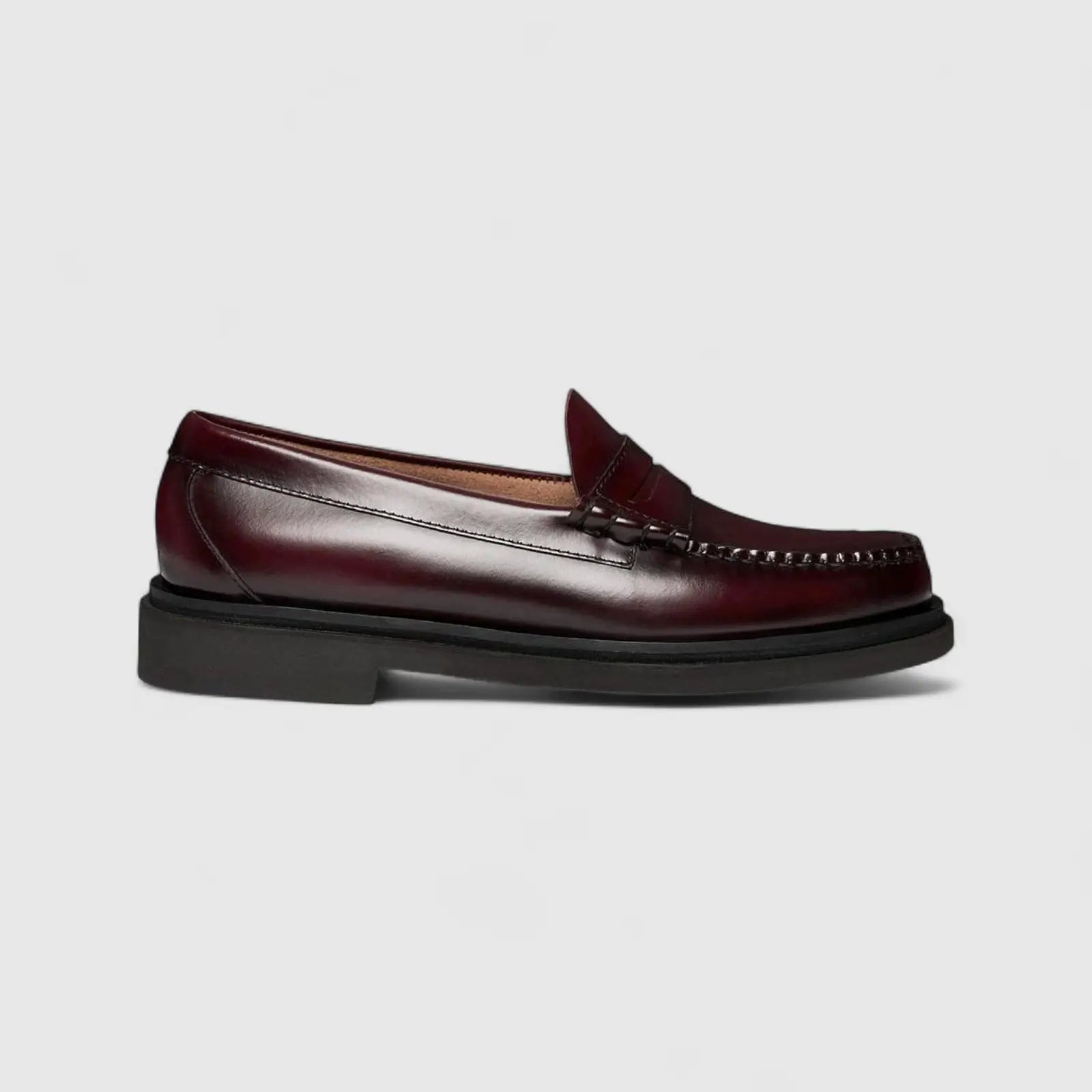Bass Men's Loafer Weejun Step Larson Moc Penny BA11610A Wine BF2