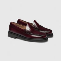 Bass Men's Loafer Weejun Step Larson Moc Penny BA11610A Wine BF2